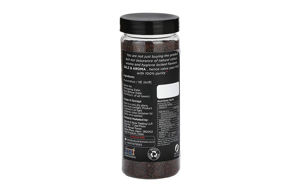 Salz & Aroma Black Mustard    Plastic Jar  200 grams